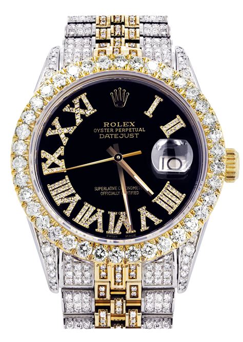 ice diamond rolex|black iced out Rolex.